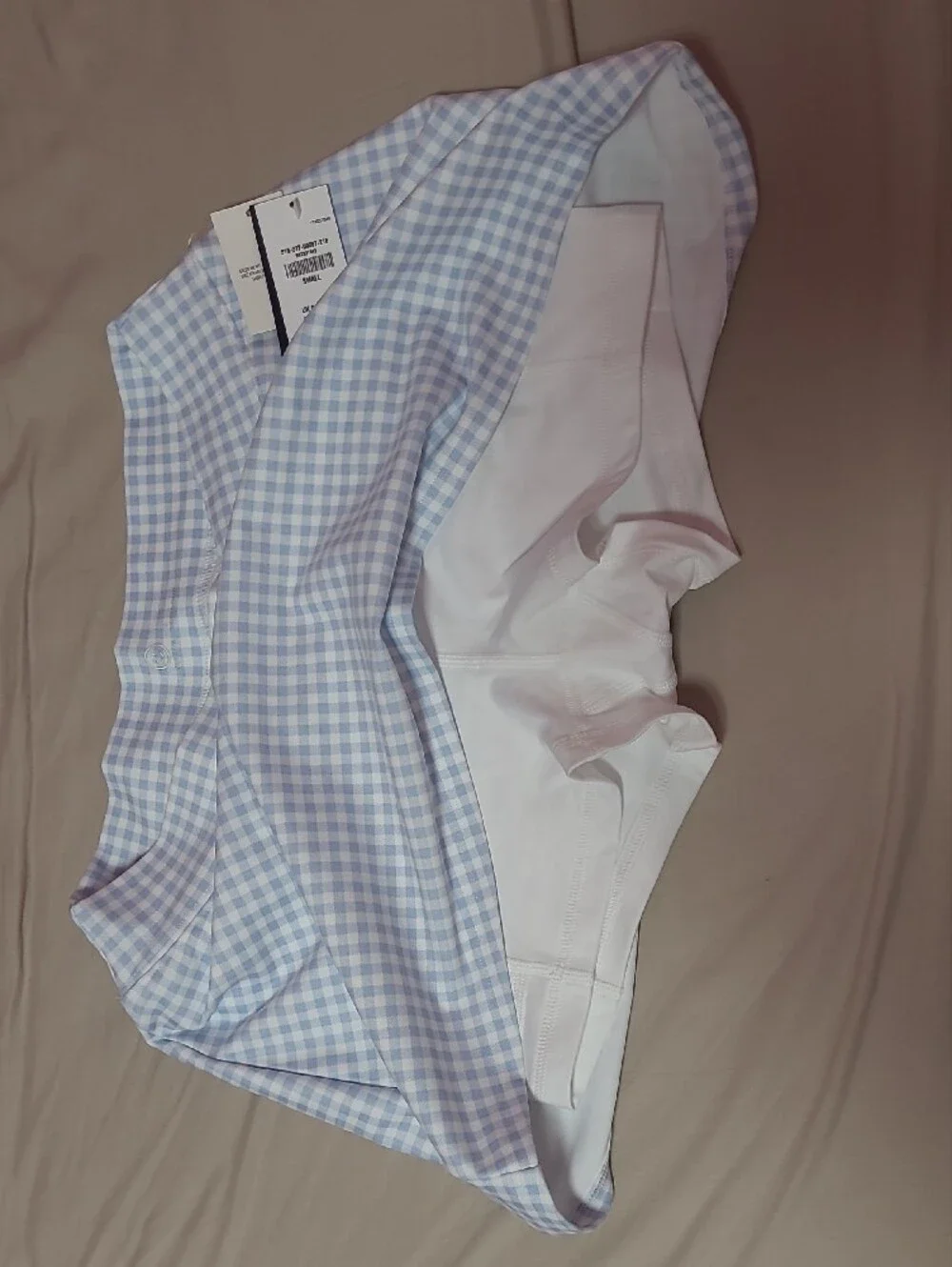 Hollister Light Blue and White Gingham Mini Active skirt. - Picture 3 of 3